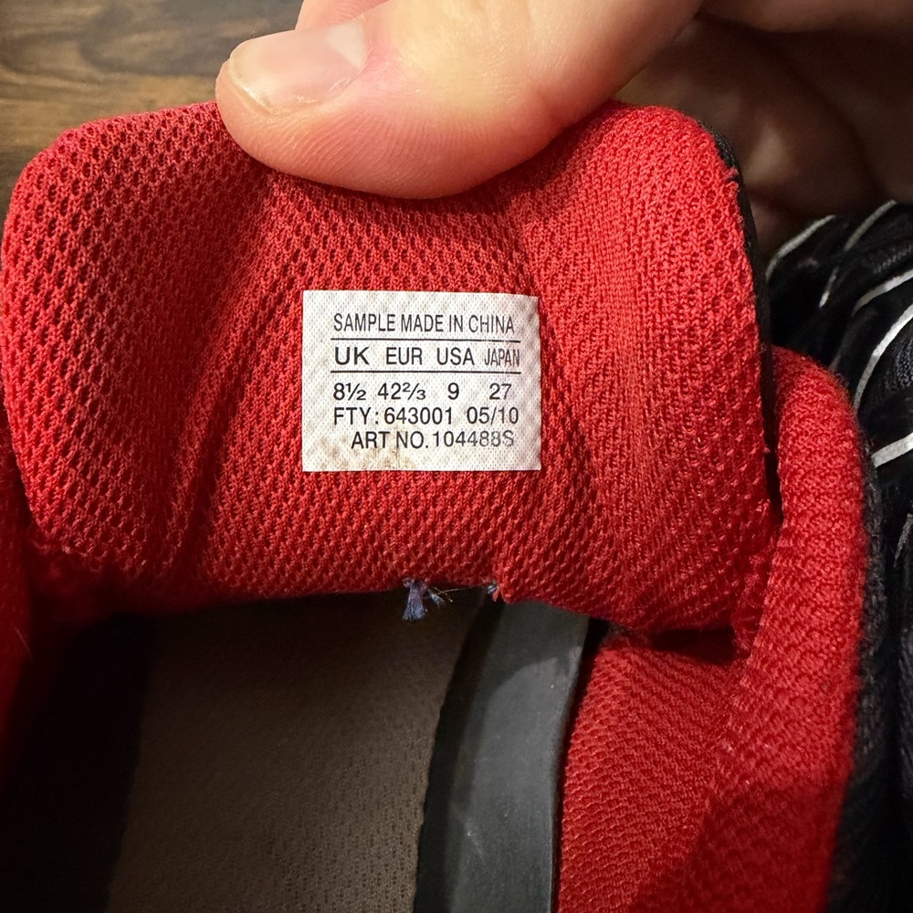 Salomon Black and Red Performance Sneakers - Picture 5 of 7